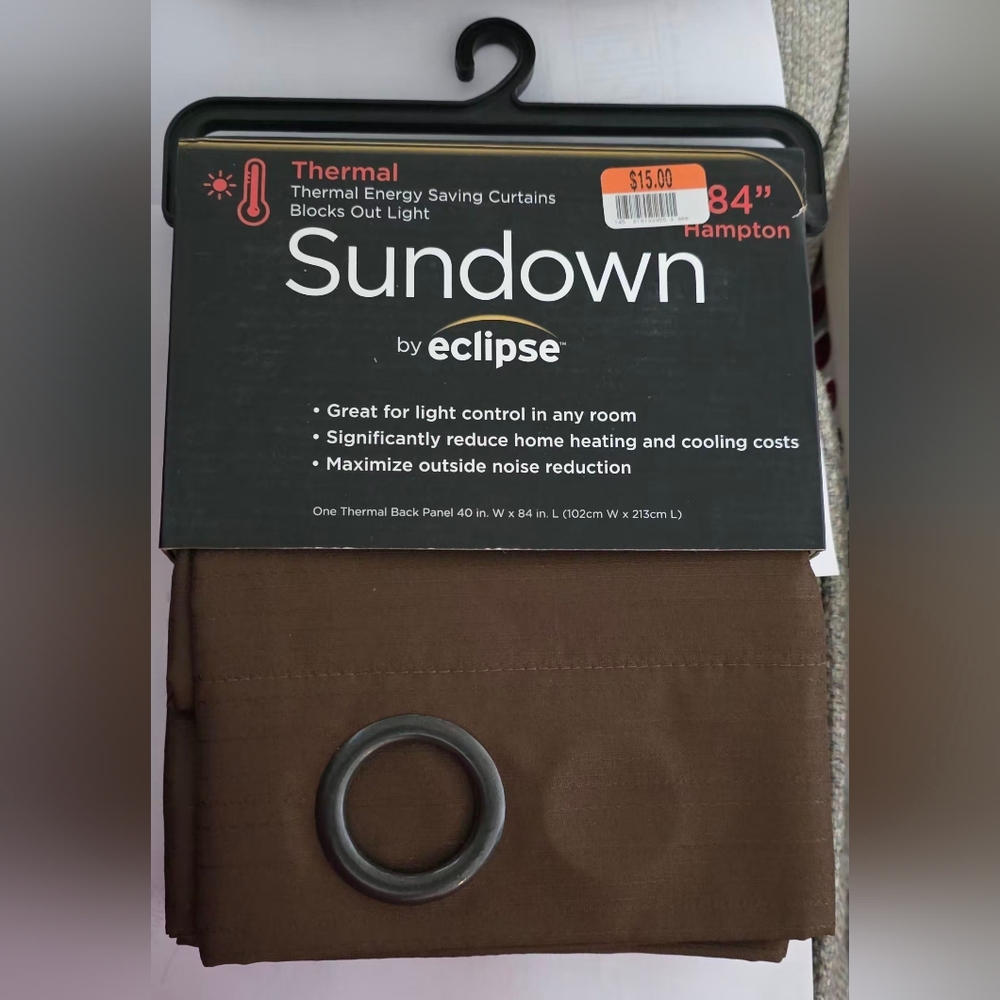 Eclipse Sundown Thermal Curtains in Rich Brown